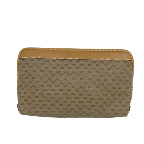 GUCCI Micro GG Supreme Clutch Bag PVC Leather Beige 014 58 0198 Auth th4358 - Picture 2 of 16